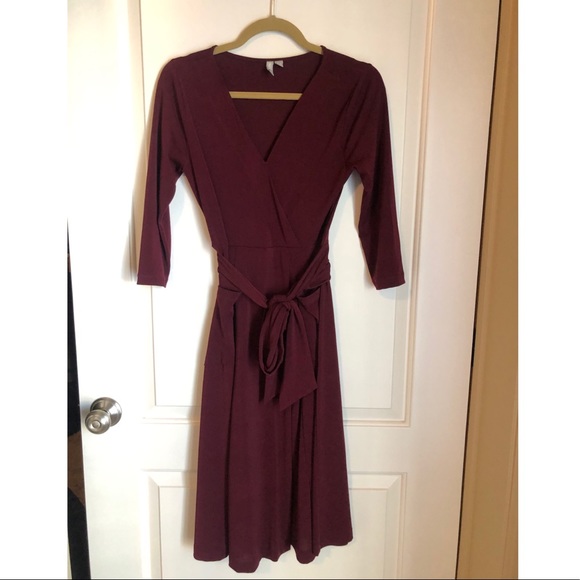 ASOS Dresses & Skirts - ASOS maroon wrap dress. Near perfect condition!